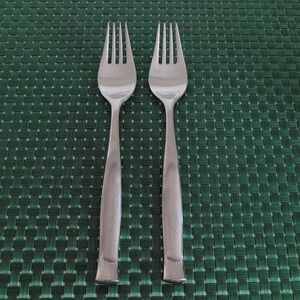 Dansk ELSINORE Dinner Forks Lot Set of 2 Stainless Satin Flatware VTG Torun